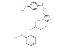 4-methoxy-N-{[5-({2-[(2-methoxyphenyl)amino]-2-oxoethyl}thio)-4-methyl-4H-1,2,4-triazol-3-yl]methyl}benzamide