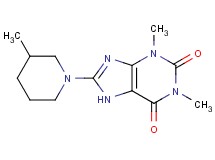 1,3-dimethyl-8-(3-methyl-1-piperidinyl)-3,7-dihydro-1H-purine-2,6-dione