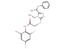 N-(2-bromo-4,6-difluorophenyl)-2-{[4-ethyl-5-(1-phenoxyethyl)-4H-1,2,4-triazol-3-yl]thio}acetamide