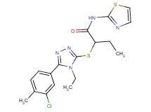 2-{[5-(3-chloro-4-methylphenyl)-4-ethyl-4H-1,2,4-triazol-3-yl]thio}-N-1,3-thiazol-2-ylbutanamide
