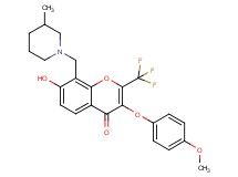 7-hydroxy-3-(4-methoxyphenoxy)-8-[(3-methyl-1-piperidinyl)methyl]-2-(trifluoromethyl)-4H-chromen-4-one