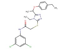 N-(3,5-dichlorophenyl)-2-({4-ethyl-5-[1-(4-ethylphenoxy)ethyl]-4H-1,2,4-triazol-3-yl}thio)acetamide