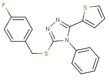 3-[(4-fluorobenzyl)thio]-4-phenyl-5-(2-thienyl)-4H-1,2,4-triazole
