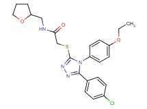 2-{[5-(4-chlorophenyl)-4-(4-ethoxyphenyl)-4H-1,2,4-triazol-3-yl]thio}-N-(tetrahydro-2-furanylmethyl)acetamide