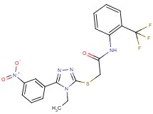 2-{[4-ethyl-5-(3-nitrophenyl)-4H-1,2,4-triazol-3-yl]thio}-N-[2-(trifluoromethyl)phenyl]acetamide