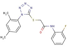 2-{[1-(2,4-dimethylphenyl)-1H-tetrazol-5-yl]thio}-N-(2-fluorophenyl)acetamide
