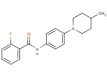 2-fluoro-N-[4-(4-methyl-1-piperidinyl)phenyl]benzamide