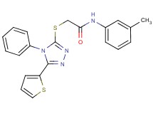 N-(3-methylphenyl)-2-{[4-phenyl-5-(2-thienyl)-4H-1,2,4-triazol-3-yl]thio}acetamide