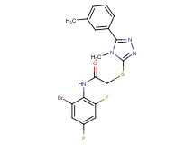 N-(2-bromo-4,6-difluorophenyl)-2-{[4-methyl-5-(3-methylphenyl)-4H-1,2,4-triazol-3-yl]thio}acetamide