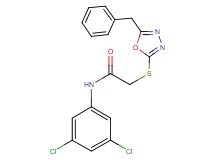 2-[(5-benzyl-1,3,4-oxadiazol-2-yl)thio]-N-(3,5-dichlorophenyl)acetamide