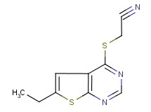 [(6-ethylthieno[2,3-d]pyrimidin-4-yl)thio]acetonitrile