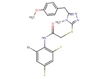 N-(2-bromo-4,6-difluorophenyl)-2-{[5-(4-methoxybenzyl)-4-methyl-4H-1,2,4-triazol-3-yl]thio}acetamide