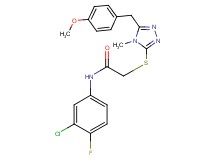 N-(3-chloro-4-fluorophenyl)-2-{[5-(4-methoxybenzyl)-4-methyl-4H-1,2,4-triazol-3-yl]thio}acetamide