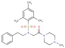 2,4,6-trimethyl-N-[2-(4-methyl-1-piperazinyl)-2-oxoethyl]-N-(2-phenylethyl)benzenesulfonamide