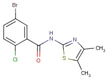 5-bromo-2-chloro-N-(4,5-dimethyl-1,3-thiazol-2-yl)benzamide