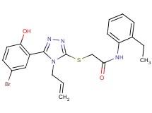2-{[4-allyl-5-(5-bromo-2-hydroxyphenyl)-4H-1,2,4-triazol-3-yl]thio}-N-(2-ethylphenyl)acetamide