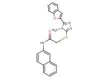 2-{[5-(1-benzofuran-2-yl)-4-methyl-4H-1,2,4-triazol-3-yl]thio}-N-2-naphthylacetamide