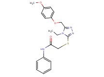 2-({4-ethyl-5-[(4-methoxyphenoxy)methyl]-4H-1,2,4-triazol-3-yl}thio)-N-phenylacetamide