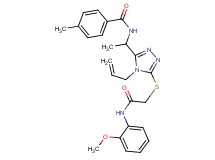 N-{1-[4-allyl-5-({2-[(2-methoxyphenyl)amino]-2-oxoethyl}thio)-4H-1,2,4-triazol-3-yl]ethyl}-4-methylbenzamide