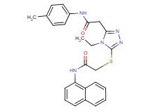 2-[(4-ethyl-5-{2-[(4-methylphenyl)amino]-2-oxoethyl}-4H-1,2,4-triazol-3-yl)thio]-N-1-naphthylacetamide