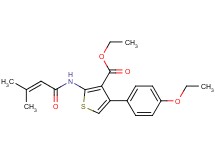 ethyl 4-(4-ethoxyphenyl)-2-[(3-methyl-2-butenoyl)amino]-3-thiophenecarboxylate