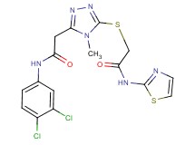 2-[(5-{2-[(3,4-dichlorophenyl)amino]-2-oxoethyl}-4-methyl-4H-1,2,4-triazol-3-yl)thio]-N-1,3-thiazol-2-ylacetamide