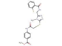 methyl 4-({[(5-{[(2-fluorobenzoyl)amino]methyl}-4-methyl-4H-1,2,4-triazol-3-yl)thio]acetyl}amino)benzoate