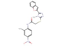 2-{[5-(1-benzofuran-2-yl)-4-methyl-4H-1,2,4-triazol-3-yl]thio}-N-(2-methyl-4-nitrophenyl)acetamide