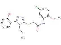 2-{[4-allyl-5-(2-hydroxyphenyl)-4H-1,2,4-triazol-3-yl]thio}-N-(5-chloro-2-methoxyphenyl)acetamide