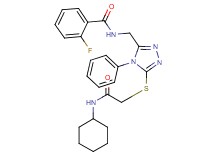 N-[(5-{[2-(cyclohexylamino)-2-oxoethyl]thio}-4-phenyl-4H-1,2,4-triazol-3-yl)methyl]-2-fluorobenzamide