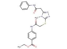 ethyl 4-[({[5-(2-anilino-2-oxoethyl)-4-methyl-4H-1,2,4-triazol-3-yl]thio}acetyl)amino]benzoate
