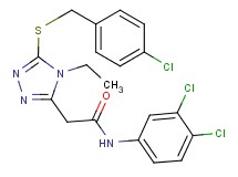 2-{5-[(4-chlorobenzyl)thio]-4-ethyl-4H-1,2,4-triazol-3-yl}-N-(3,4-dichlorophenyl)acetamide