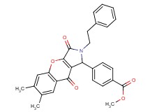 methyl 4-[6,7-dimethyl-3,9-dioxo-2-(2-phenylethyl)-1,2,3,9-tetrahydrochromeno[2,3-c]pyrrol-1-yl]benzoate