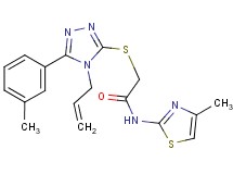 2-{[4-allyl-5-(3-methylphenyl)-4H-1,2,4-triazol-3-yl]thio}-N-(4-methyl-1,3-thiazol-2-yl)acetamide