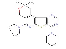 2,2-dimethyl-8-(1-piperidinyl)-5-(1-pyrrolidinyl)-1,4-dihydro-2H-pyrano[4'',3'':4',5']pyrido[3',2':4,5]thieno[3,2-d]pyrimidine