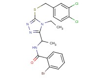 2-bromo-N-(1-{5-[(3,4-dichlorobenzyl)thio]-4-ethyl-4H-1,2,4-triazol-3-yl}ethyl)benzamide