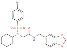 N~1~-(1,3-benzodioxol-5-ylmethyl)-N~2~-[(4-bromophenyl)sulfonyl]-N~2~-cyclohexylglycinamide