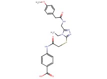 4-[({[4-ethyl-5-({[(4-methoxyphenyl)acetyl]amino}methyl)-4H-1,2,4-triazol-3-yl]thio}acetyl)amino]benzoic acid