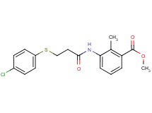 methyl 3-({3-[(4-chlorophenyl)thio]propanoyl}amino)-2-methylbenzoate