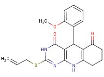 2-(allylthio)-5-(2-methoxyphenyl)-5,8,9,10-tetrahydropyrimido[4,5-b]quinoline-4,6(3H,7H)-dione