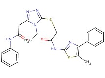 2-{[5-(2-anilino-2-oxoethyl)-4-ethyl-4H-1,2,4-triazol-3-yl]thio}-N-(5-methyl-4-phenyl-1,3-thiazol-2-yl)acetamide