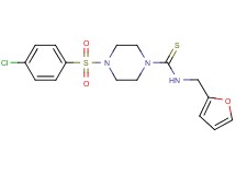 4-[(4-chlorophenyl)sulfonyl]-N-(2-furylmethyl)-1-piperazinecarbothioamide