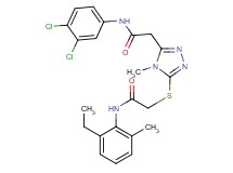 2-[(5-{2-[(3,4-dichlorophenyl)amino]-2-oxoethyl}-4-methyl-4H-1,2,4-triazol-3-yl)thio]-N-(2-ethyl-6-methylphenyl)acetamide