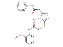 2-{[5-(2-anilino-2-oxoethyl)-4-methyl-4H-1,2,4-triazol-3-yl]thio}-N-(2-methoxyphenyl)acetamide