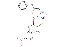 2-{[5-(2-anilino-2-oxoethyl)-4-methyl-4H-1,2,4-triazol-3-yl]thio}-N-(2-methyl-5-nitrophenyl)acetamide