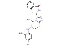 N-{[5-({2-[(4-bromo-2-methylphenyl)amino]-2-oxoethyl}thio)-4-ethyl-4H-1,2,4-triazol-3-yl]methyl}-2-fluorobenzamide