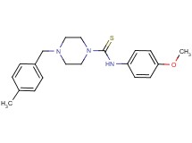 N-(4-methoxyphenyl)-4-(4-methylbenzyl)-1-piperazinecarbothioamide
