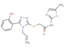 2-{[4-allyl-5-(2-hydroxyphenyl)-4H-1,2,4-triazol-3-yl]thio}-N-(5-methyl-1,3-thiazol-2-yl)acetamide