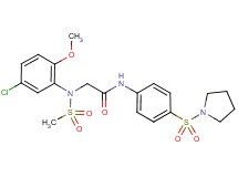 N~2~-(5-chloro-2-methoxyphenyl)-N~2~-(methylsulfonyl)-N~1~-[4-(1-pyrrolidinylsulfonyl)phenyl]glycinamide