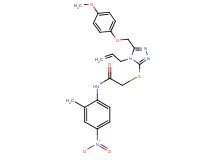 2-({4-allyl-5-[(4-methoxyphenoxy)methyl]-4H-1,2,4-triazol-3-yl}thio)-N-(2-methyl-4-nitrophenyl)acetamide